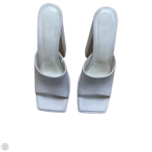 Shoes Heels Block By Liliana In White, Size: 7