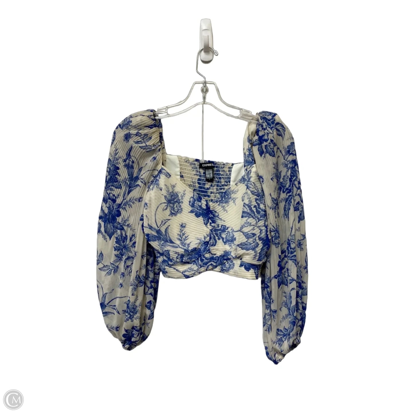 Top Long Sleeve By Express In Floral Print, Size: S