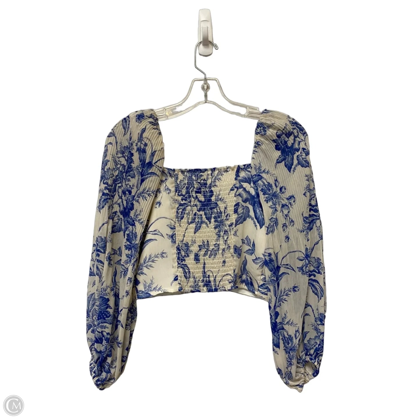 Top Long Sleeve By Express In Floral Print, Size: S