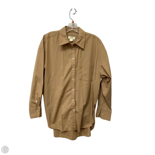 Top Long Sleeve By Maeve In Tortoise Shell Print, Size: S