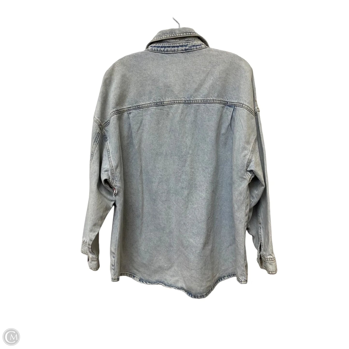 Jacket Denim By Marine Layer In Blue Denim, Size: M