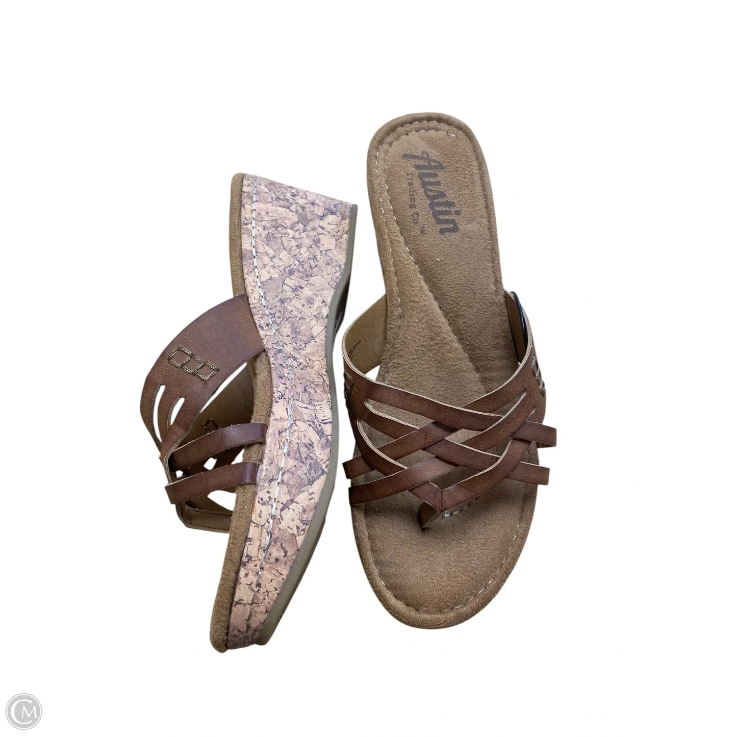 Shoes Heels Wedge By Clothes Mentor In Brown, Size: 8