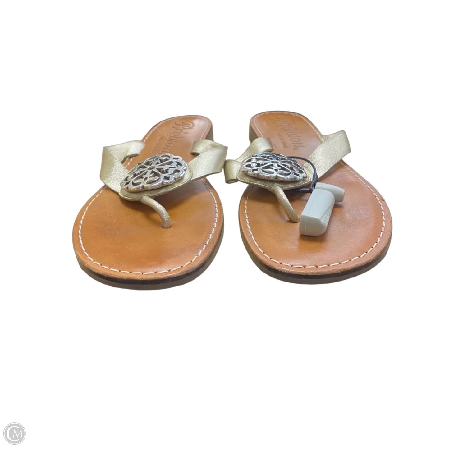 Sandals Flip Flops By Brighton In Gold, Size: 9.5