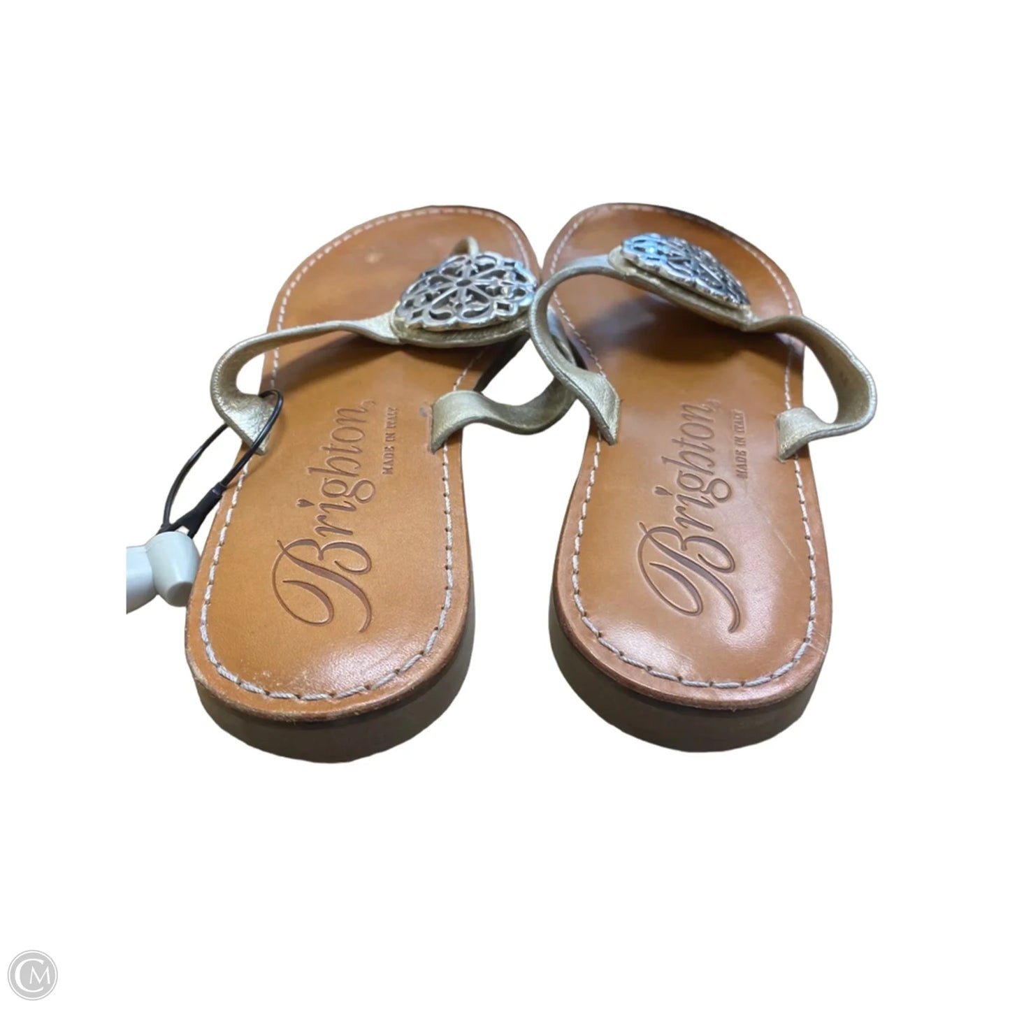 Sandals Flip Flops By Brighton In Gold, Size: 9.5