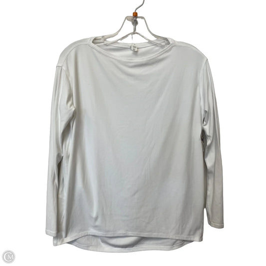 Athletic Top Long Sleeve Crewneck By Lululemon In White, Size: 2