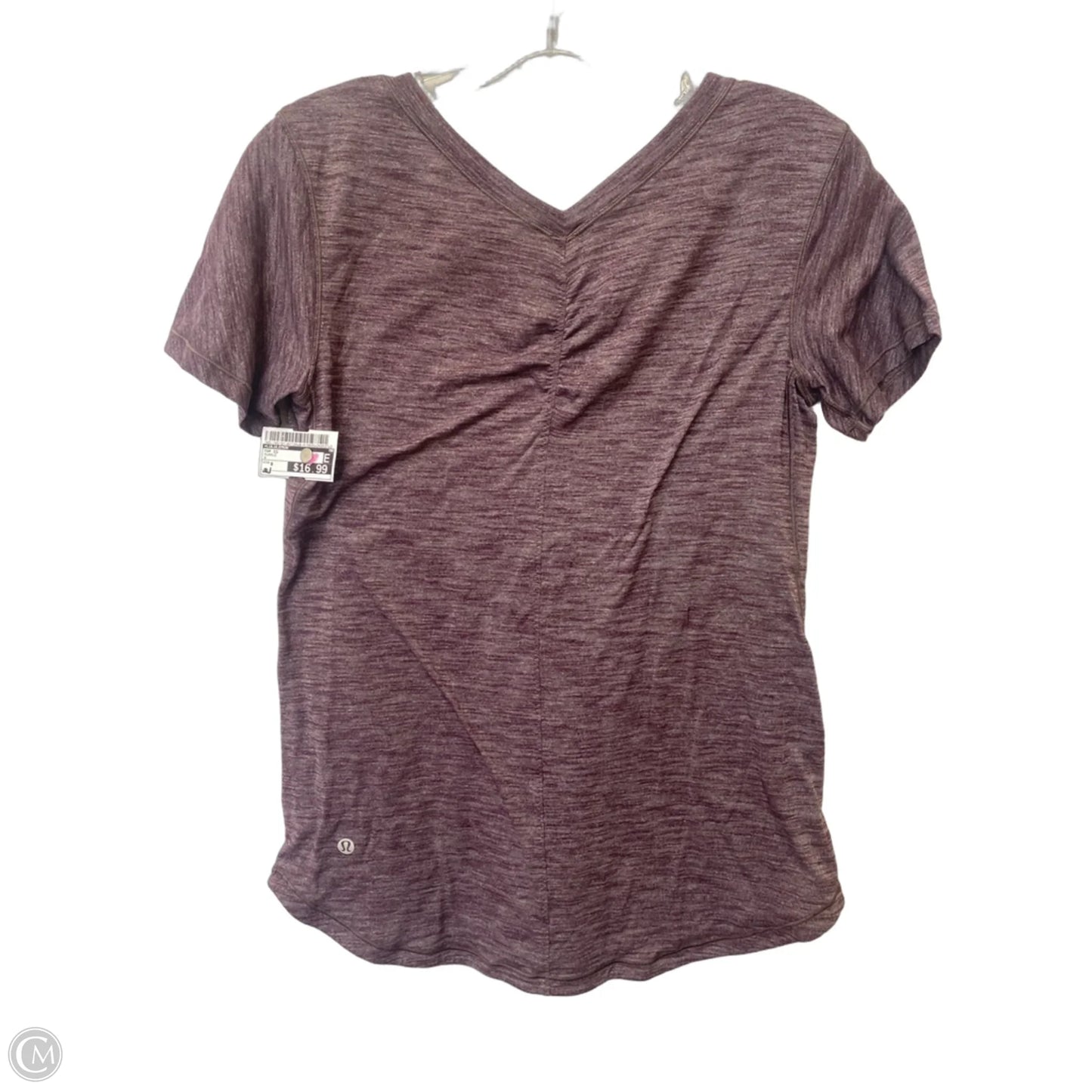 Top Short Sleeve By Lululemon In Purple, Size: 8
