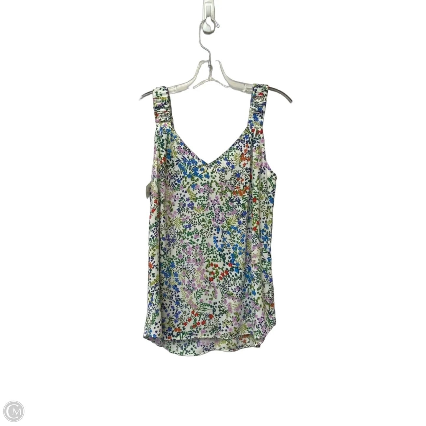 Top Sleeveless By Cabi In Floral Print, Size: S