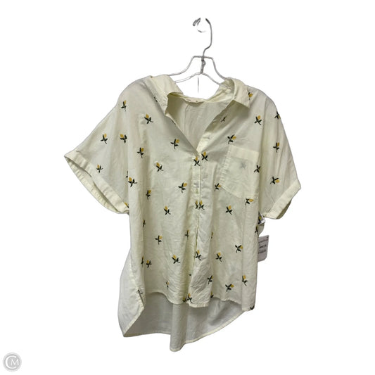 Top Short Sleeve By Lucky Brand In Floral Print, Size: Xl