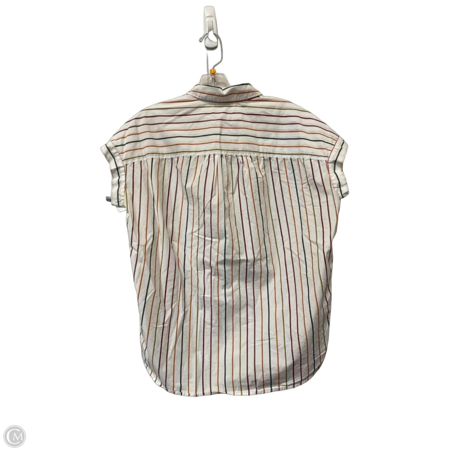 Top Short Sleeve By Madewell In Striped Pattern, Size: Xxs
