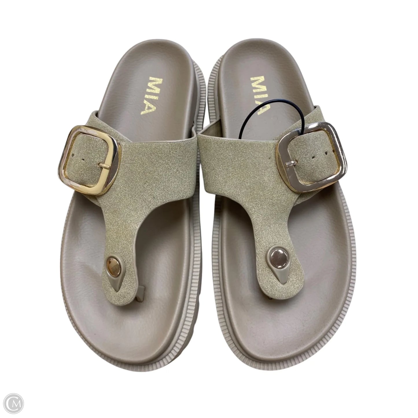 Sandals Flip Flops By Mia In Tan, Size: 6