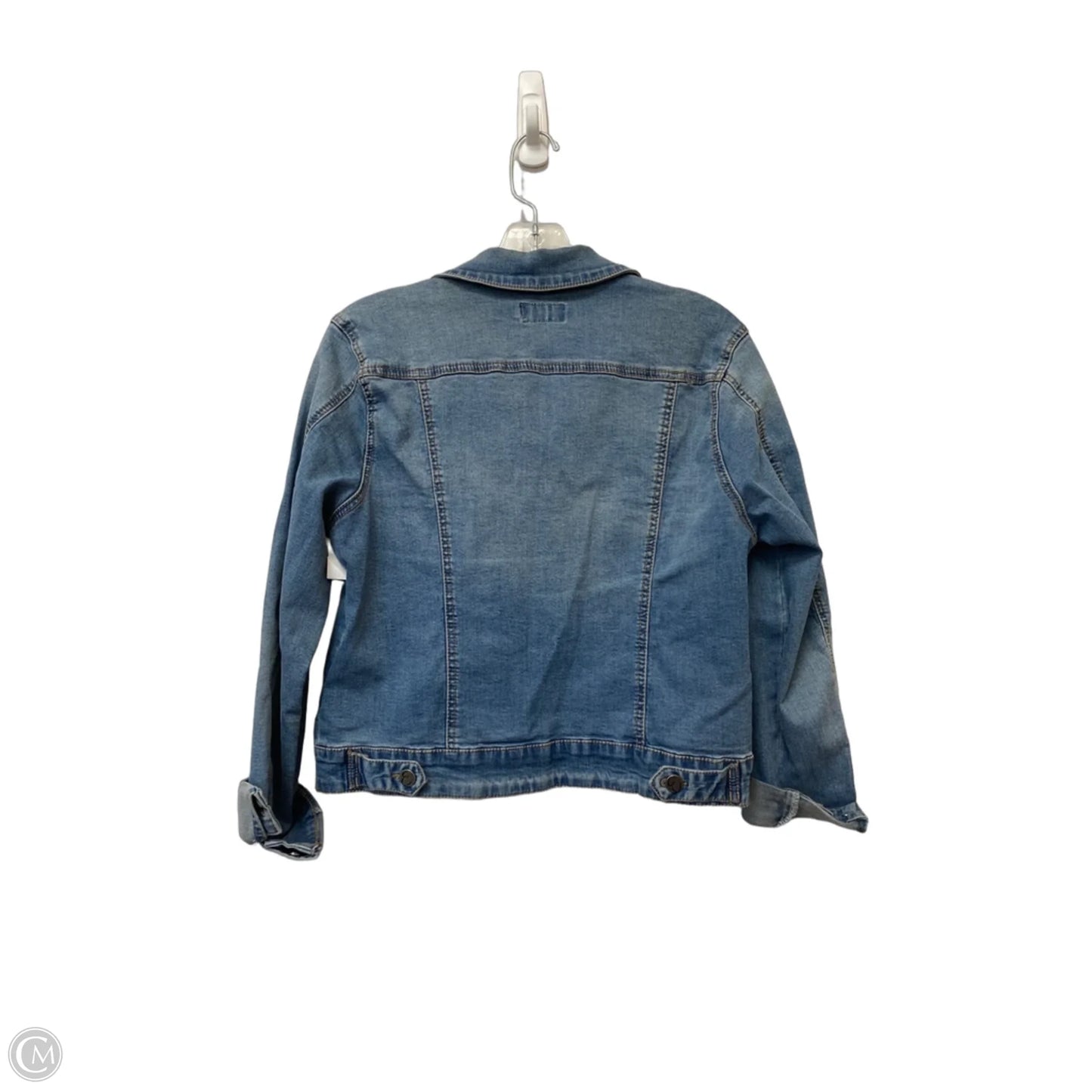 Jacket Denim By Earl Jean In Blue Denim, Size: M