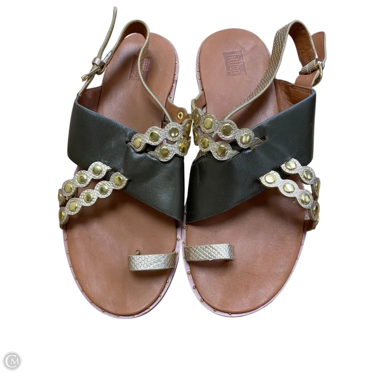 Sandals Flats By Fitflop In Green, Size: 7
