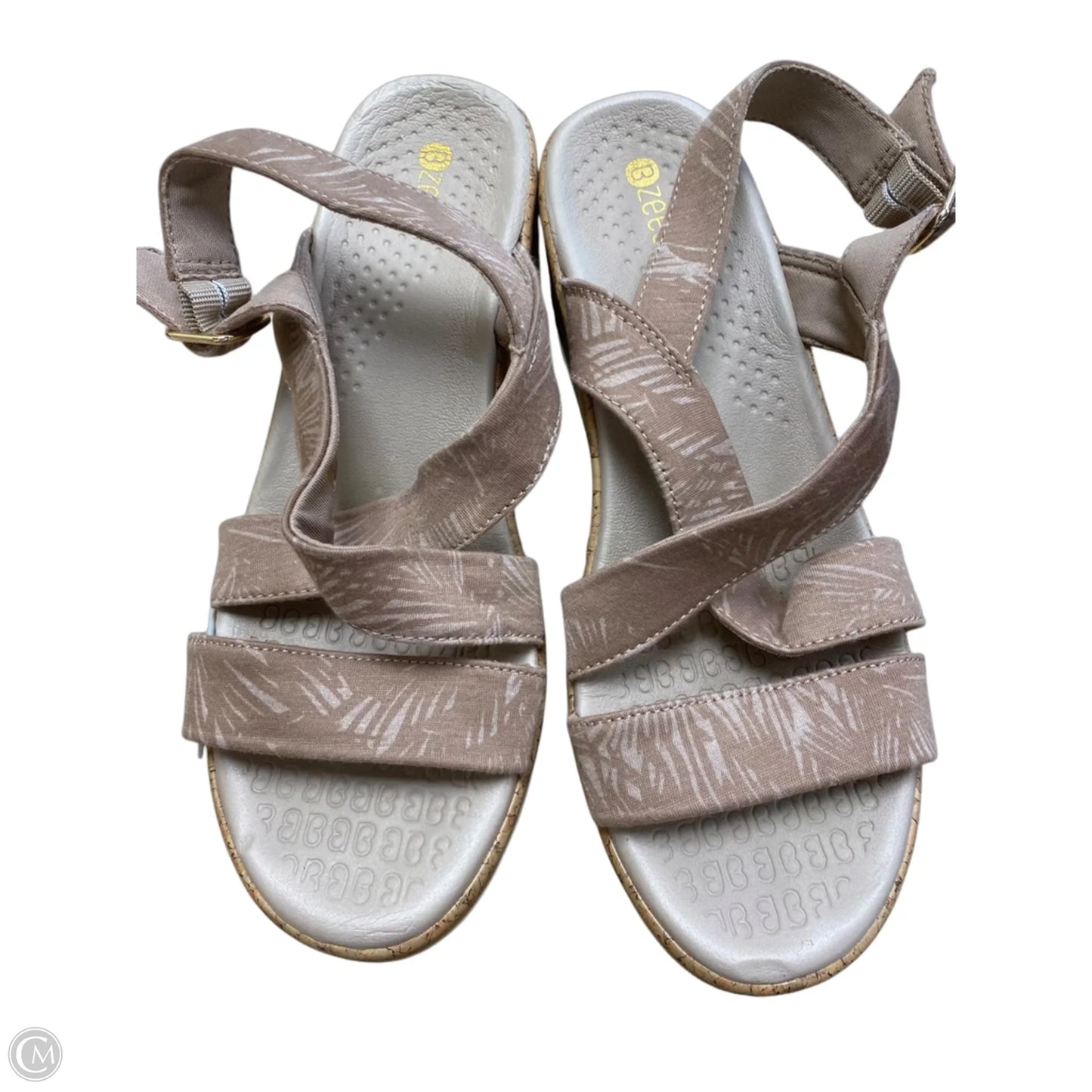 Sandals Heels Wedge By Bzees In Pink, Size: 8