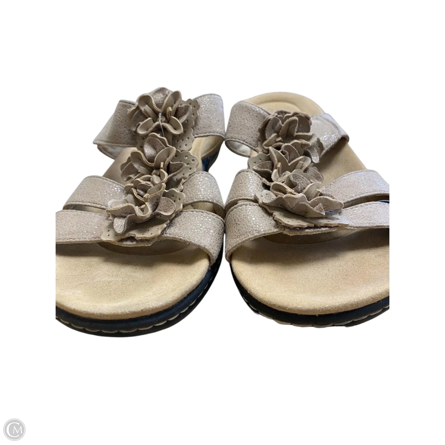 Sandals Flats By Clarks In Tan, Size: 8