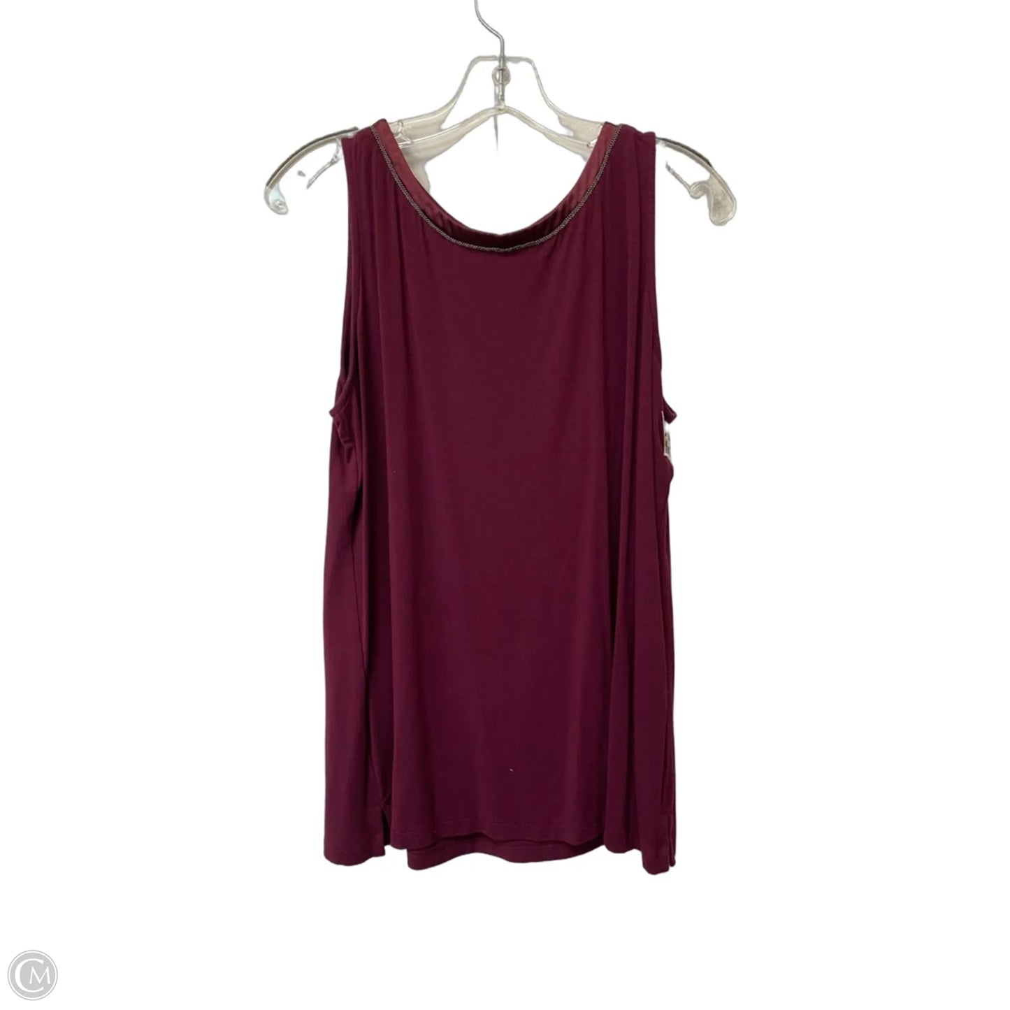 Top Sleeveless By Chicos In Maroon, Size: 2
