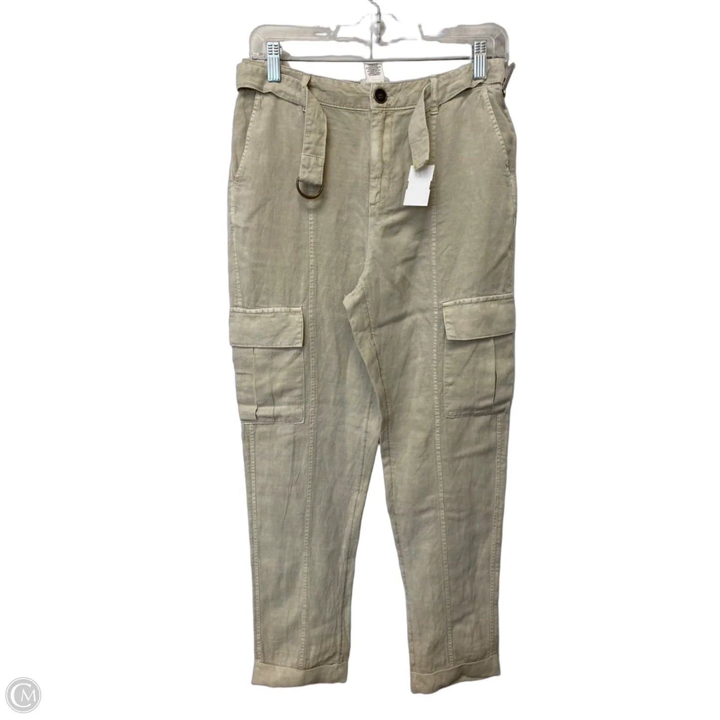 Pants Linen By Nicole Miller In Tan, Size: S