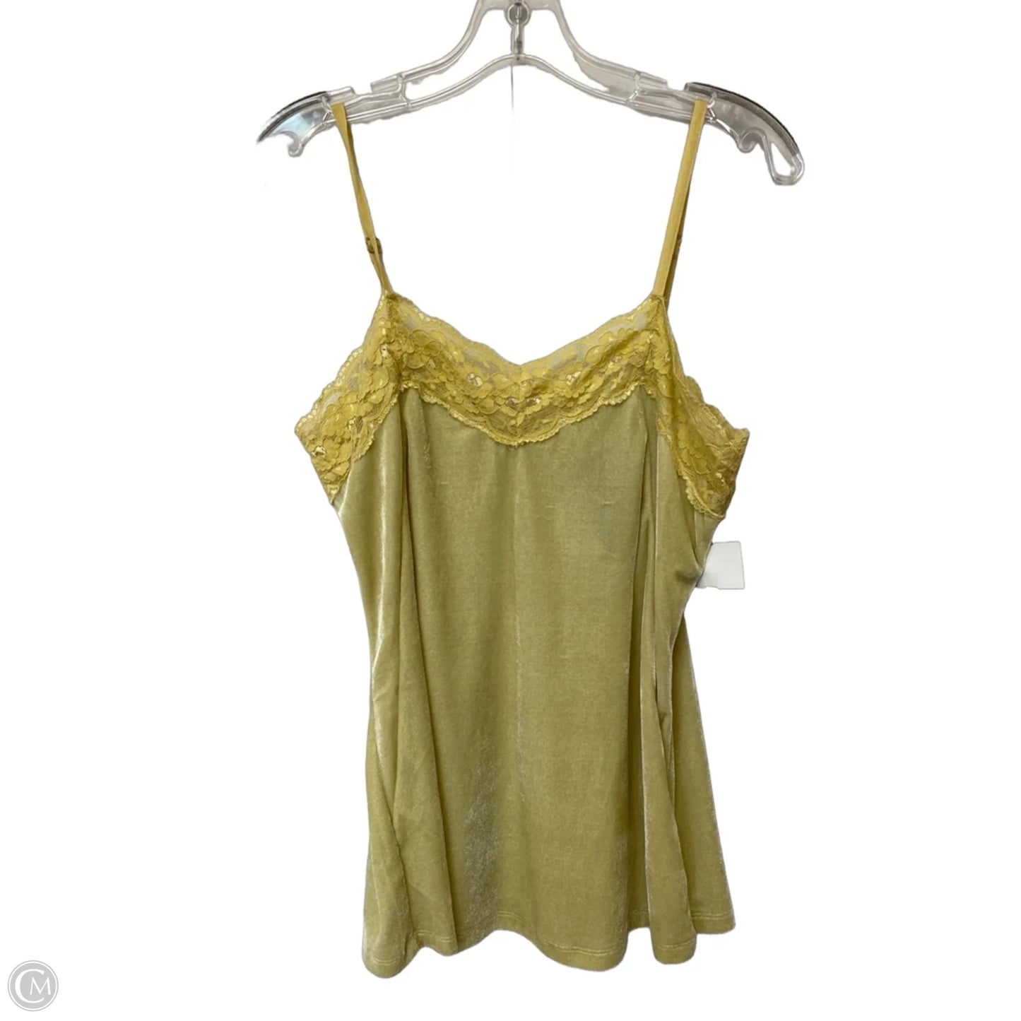 Top Sleeveless By Aratta Silent Journey In Chartreuse, Size: Xs
