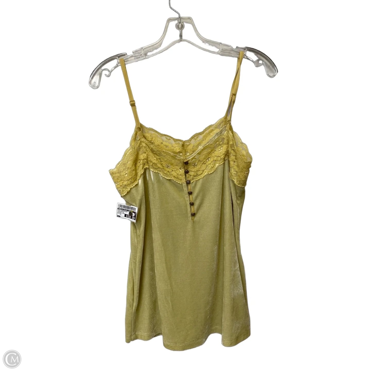 Top Sleeveless By Aratta Silent Journey In Chartreuse, Size: Xs