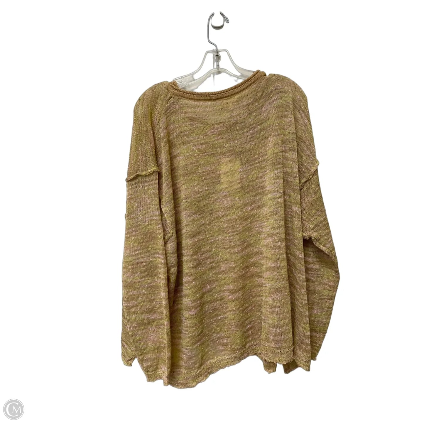 Top Long Sleeve By Easel In Brown & Pink, Size: M