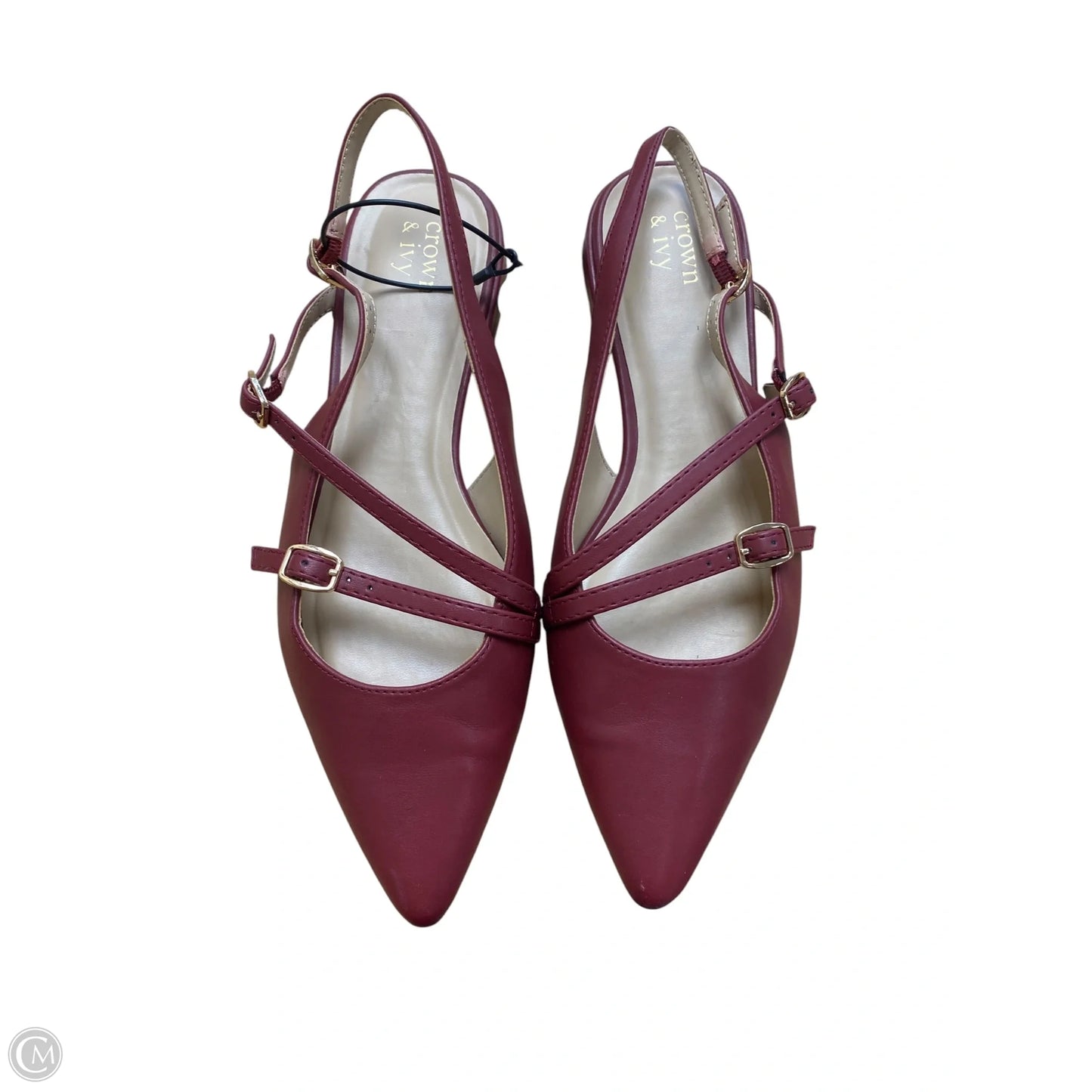 Shoes Flats By Crown And Ivy In Maroon, Size: 8