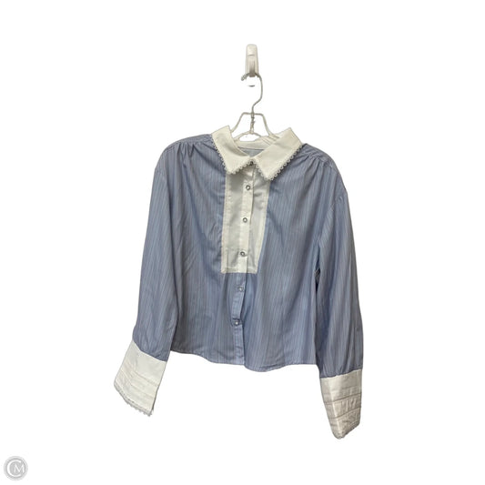 Top Long Sleeve By Cmf In Blue, Size: S