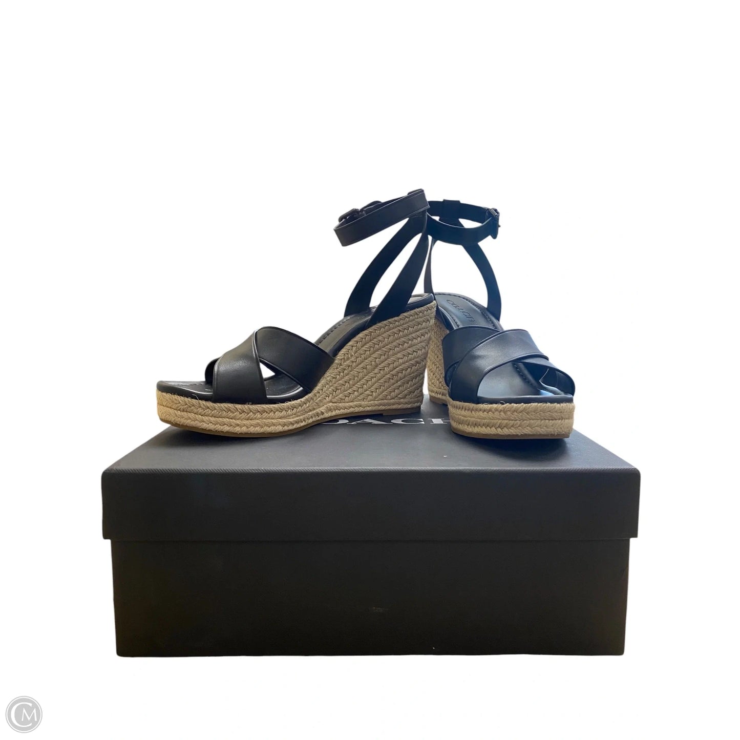 Sandals Designer By Coach In Black, Size: 8