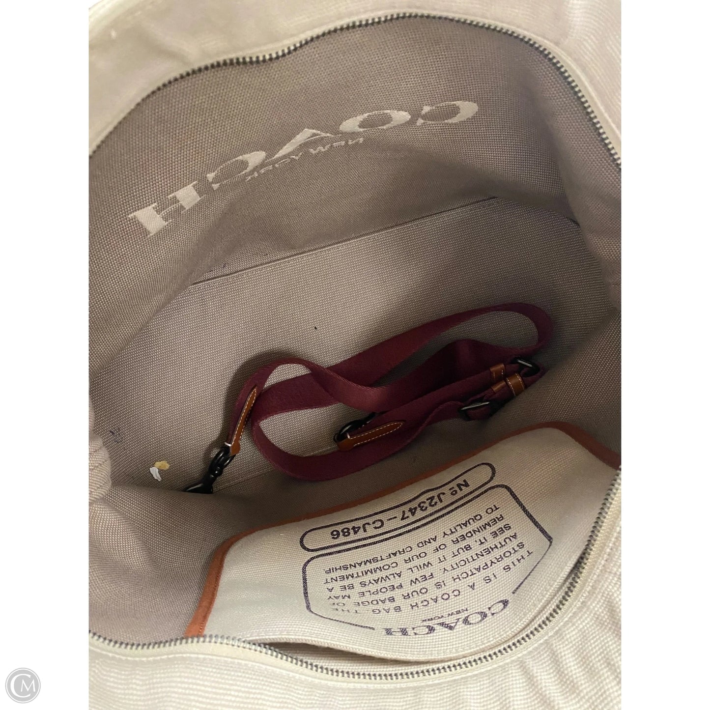 Tote Designer By Coach, Size: Large