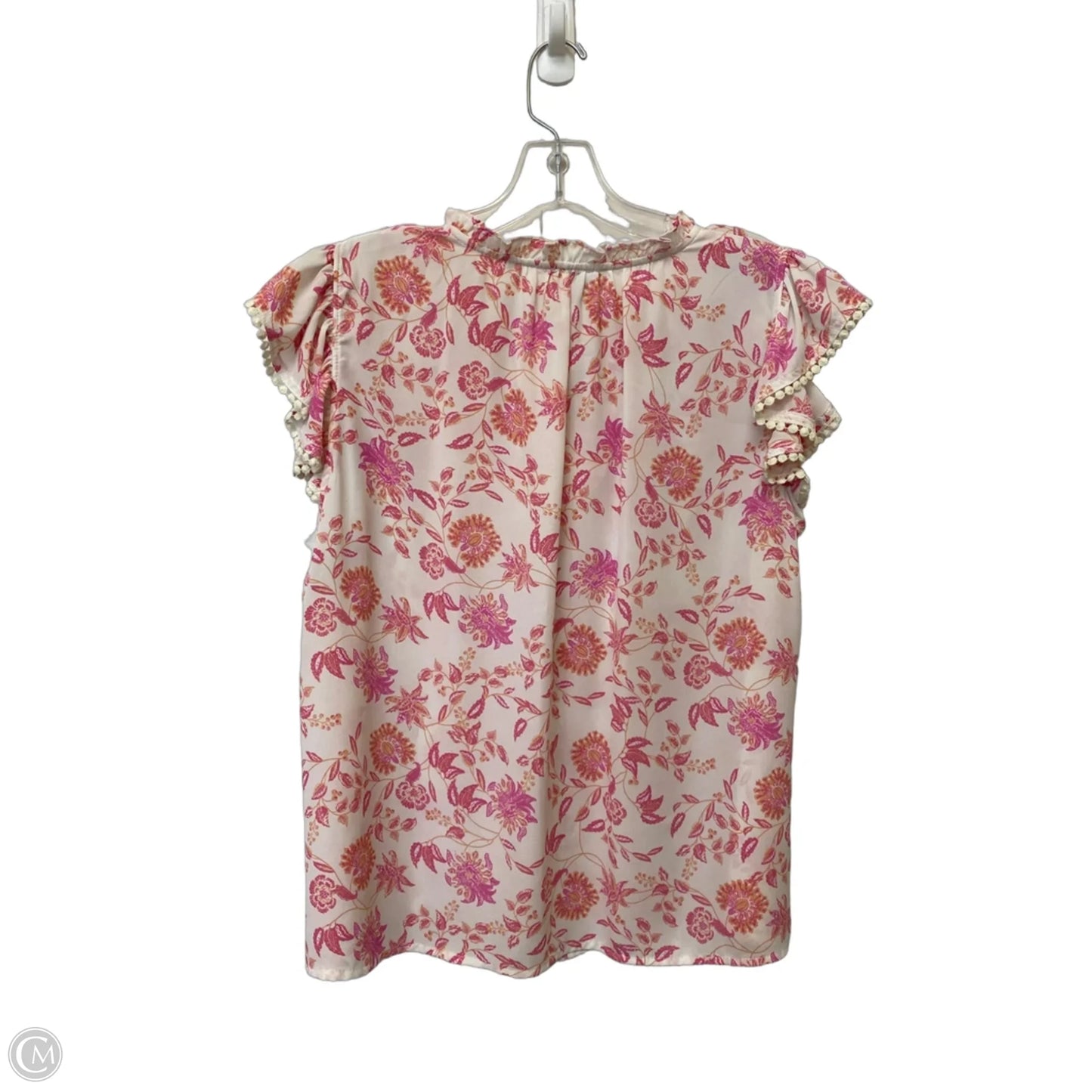Top Sleeveless By Voy In Floral Print, Size: L