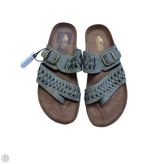 Sandals Flats By Cliffs By White Mountain In Green, Size: 9.5