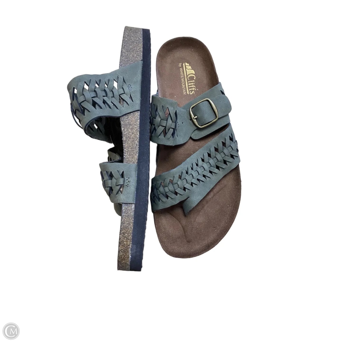 Sandals Flats By Cliffs By White Mountain In Green, Size: 9.5