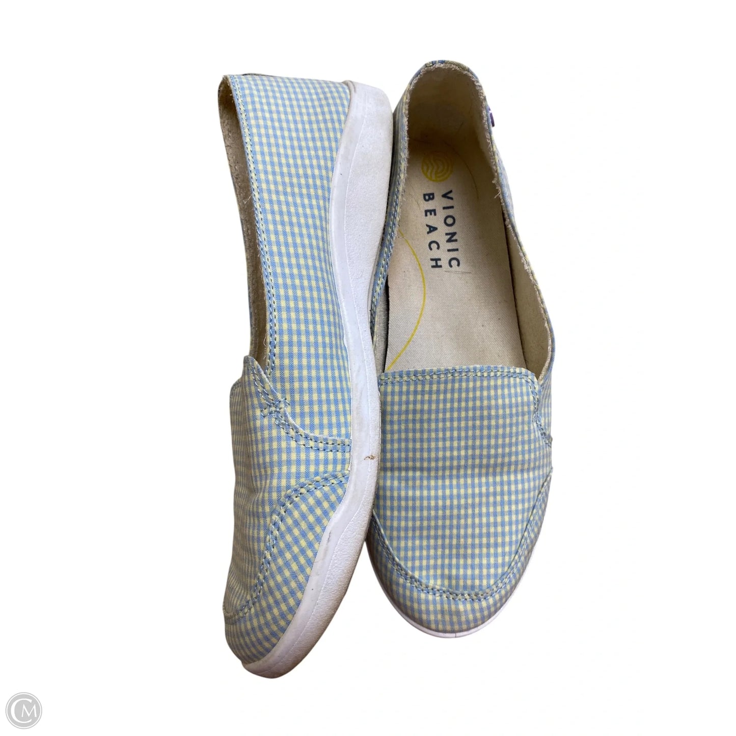 Shoes Flats By Vionic In Plaid Pattern, Size: 9
