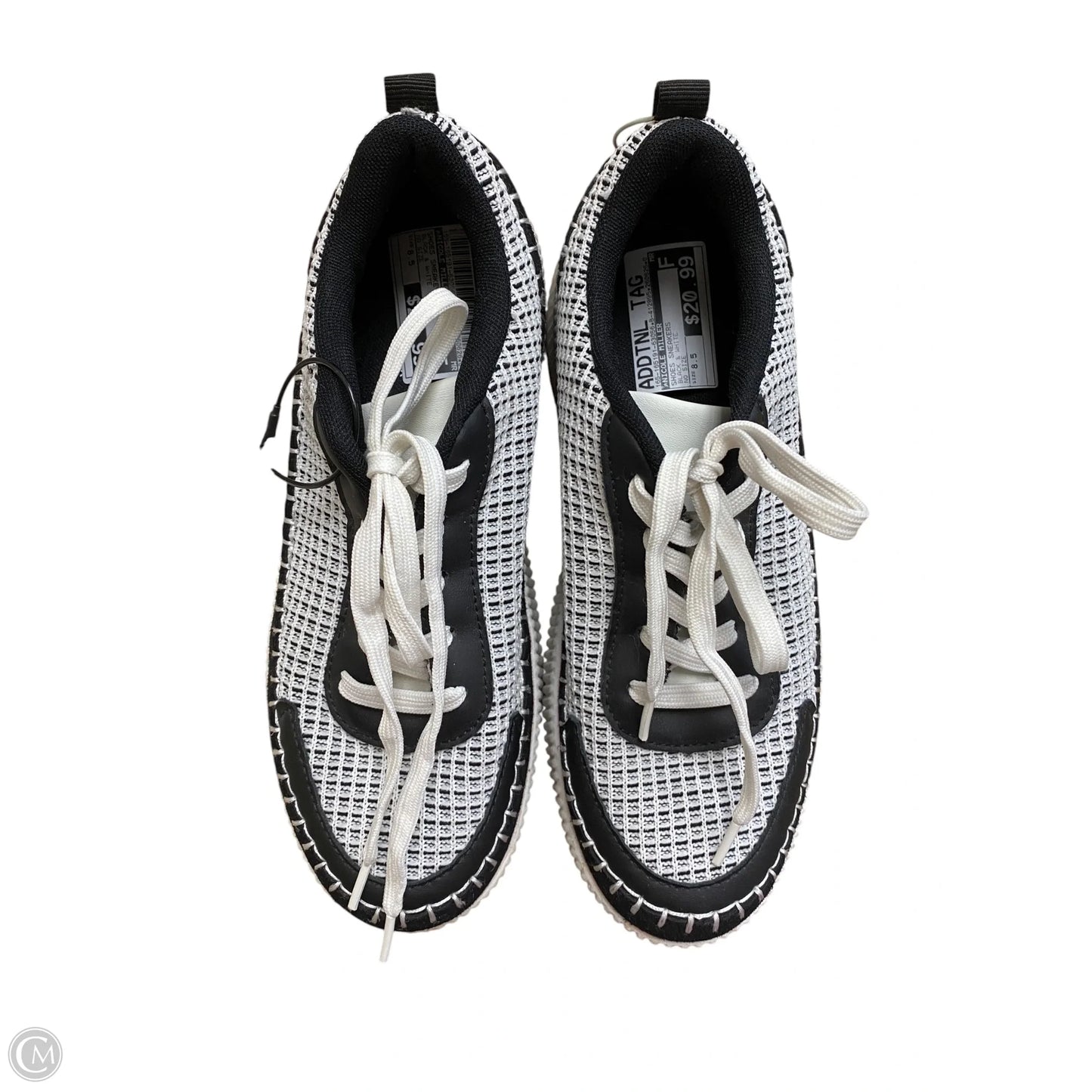 Shoes Sneakers By Nicole Miller In Black & White, Size: 8.5
