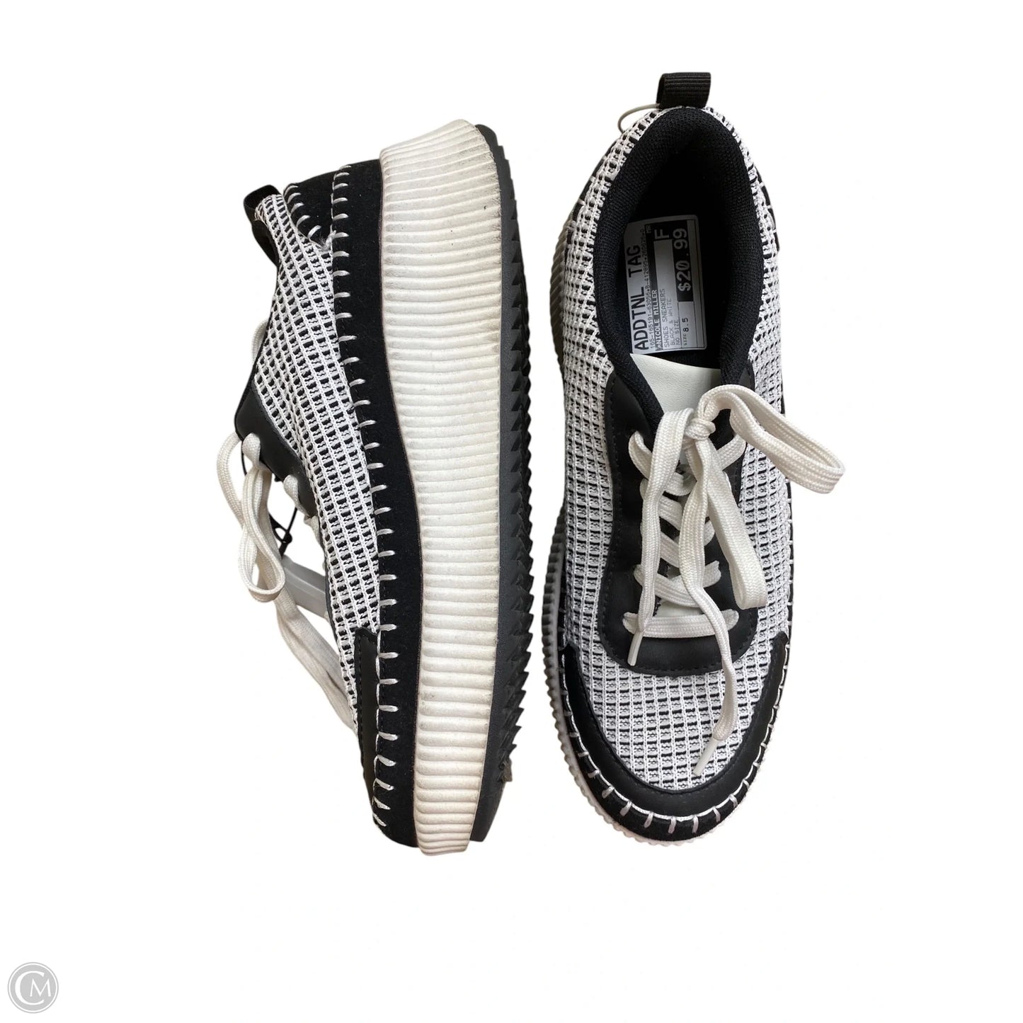 Shoes Sneakers By Nicole Miller In Black & White, Size: 8.5
