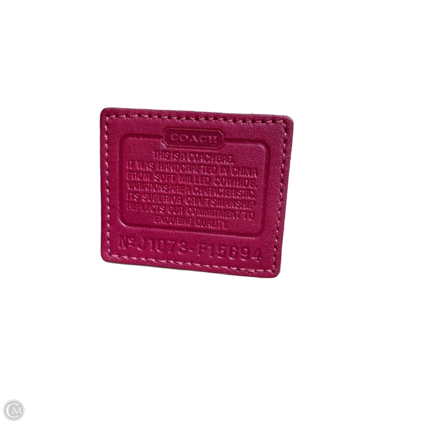 Handbag Designer By Coach, Size: Medium