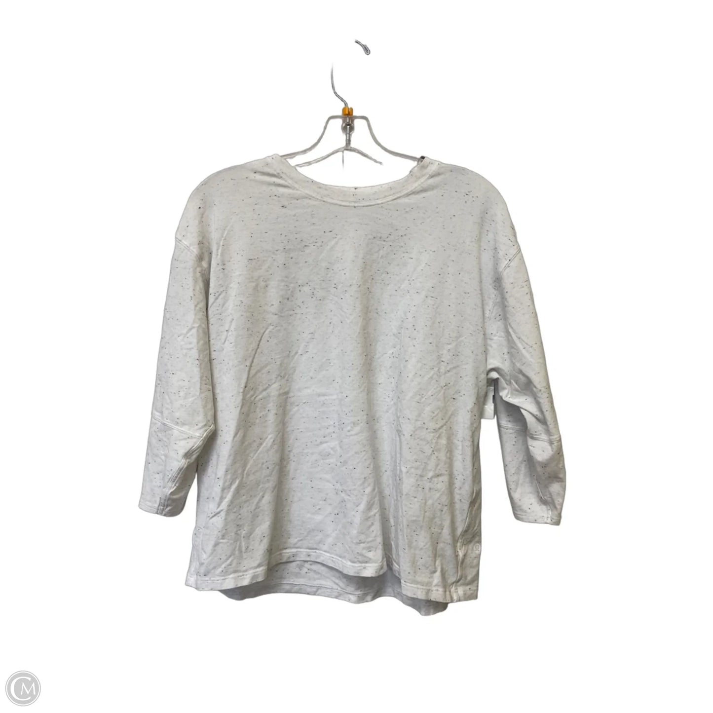 Athletic Top Long Sleeve Crewneck By Lululemon In White, Size: L