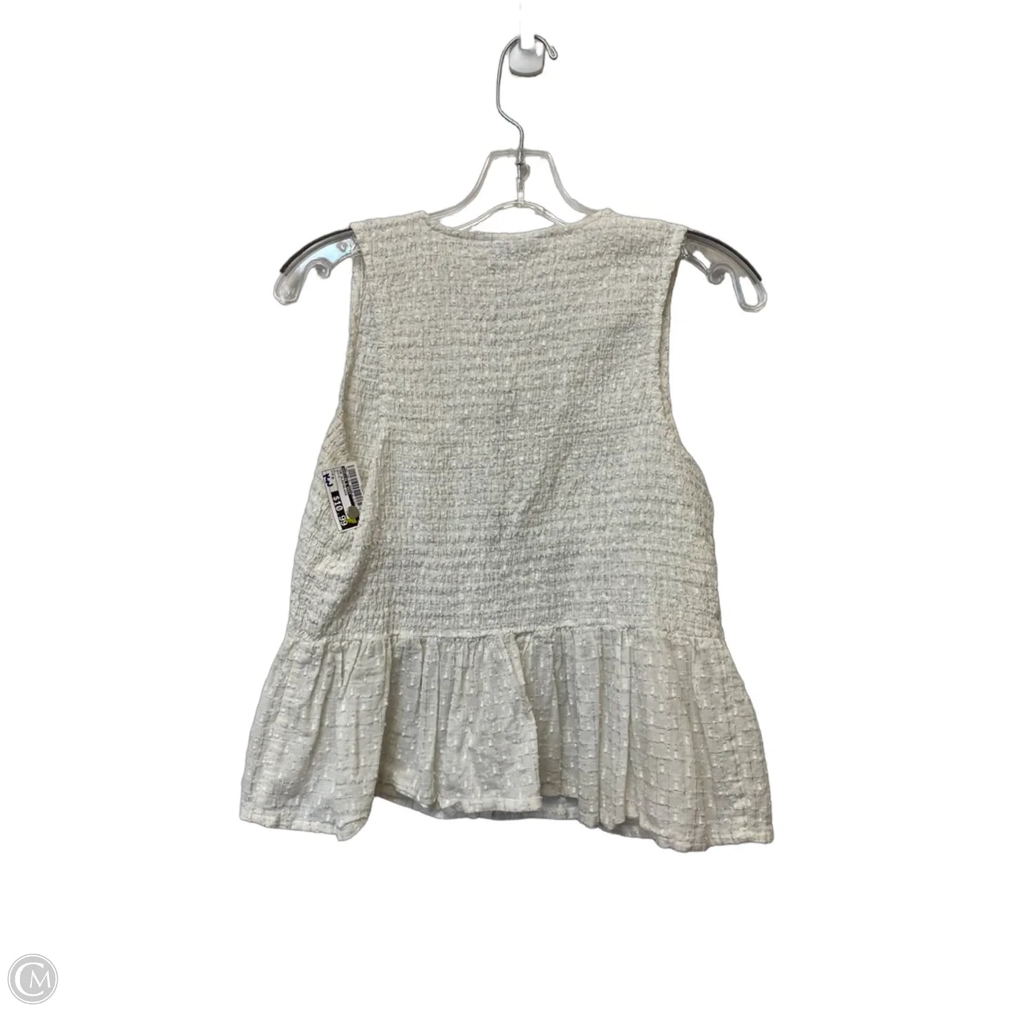 Top Sleeveless By Willow & Root In White, Size: M