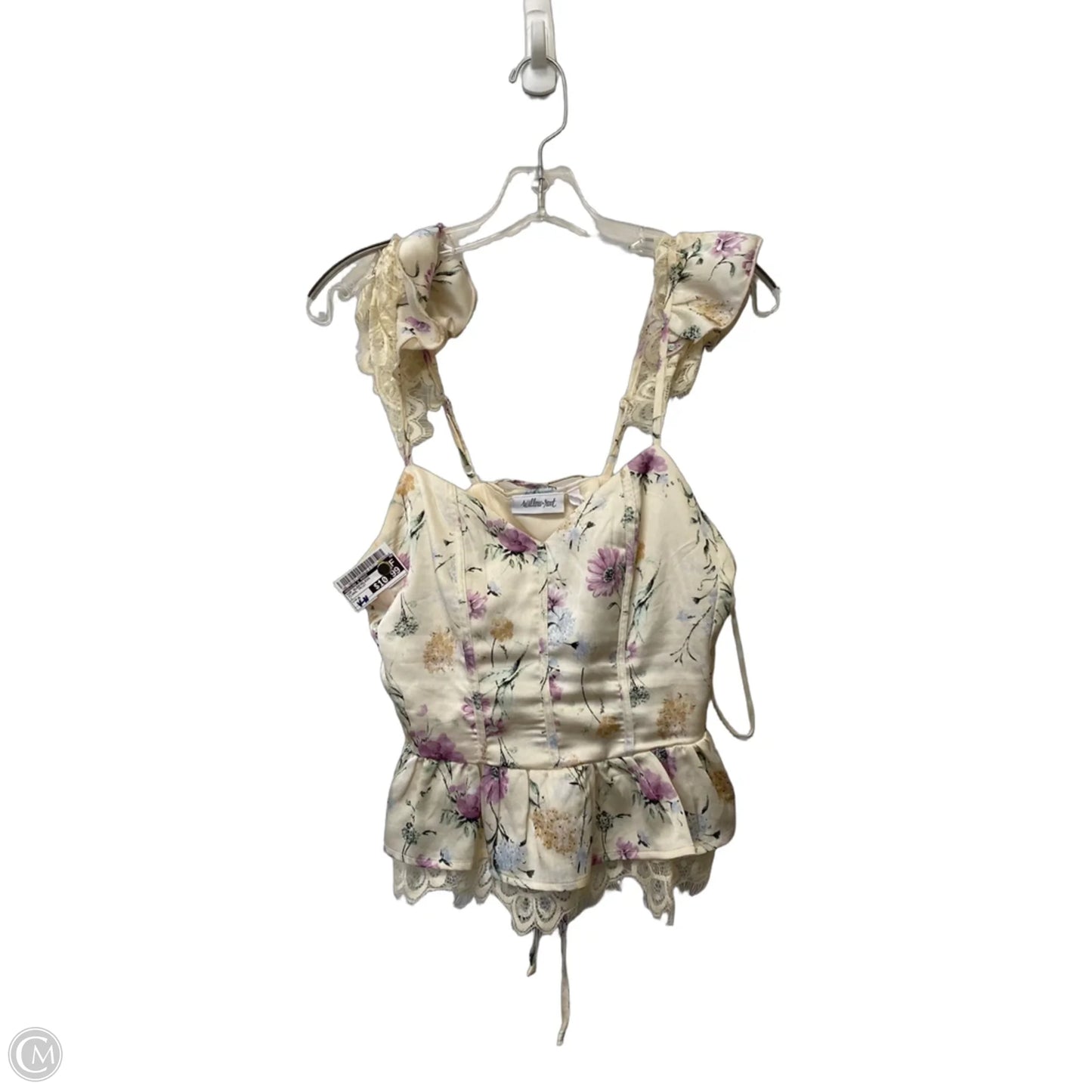 Top Sleeveless By Willow & Root In Floral Print, Size: M