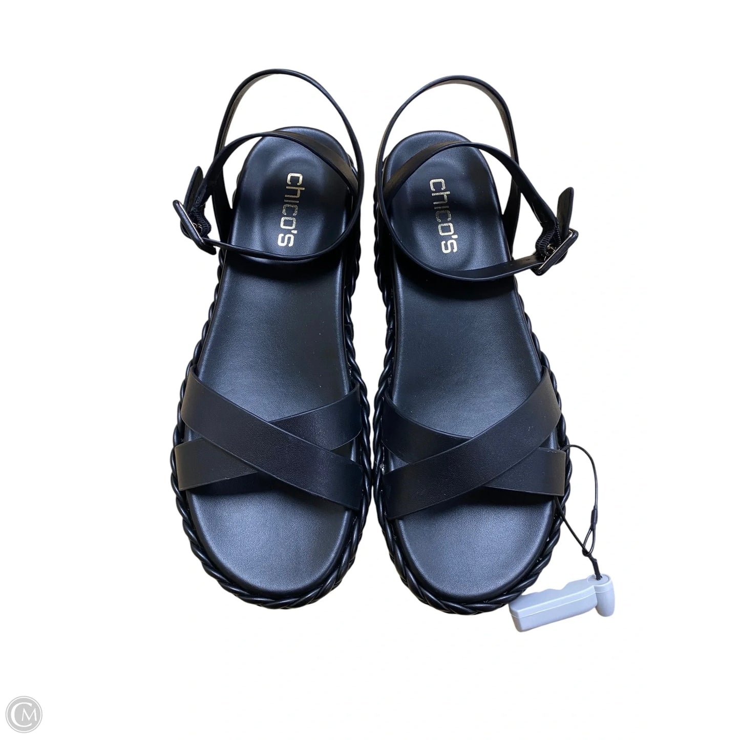 Sandals Flats By Chicos In Black, Size: 8.5