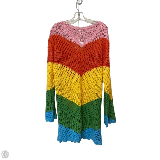 Dress Casual Midi By Cmf In Rainbow Print, Size: M