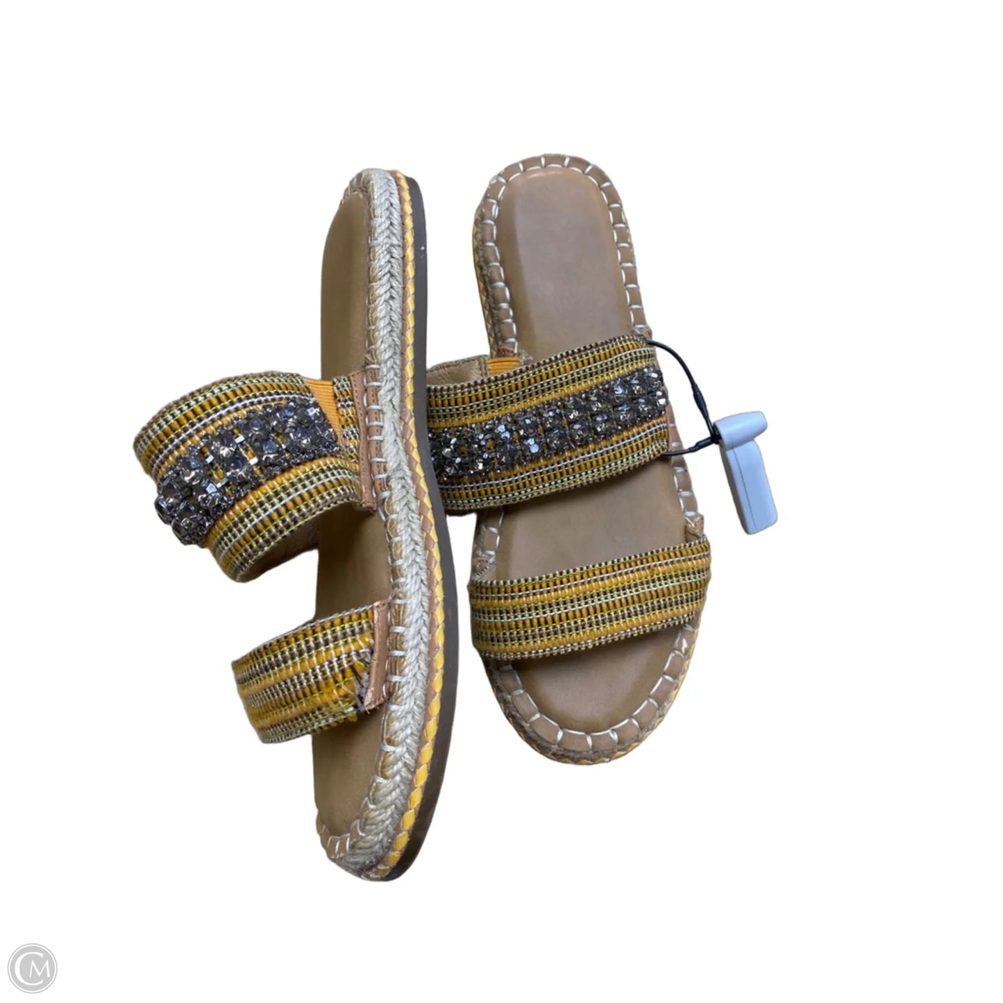 Sandals Flats By Crown Vintage In Yellow, Size: 8