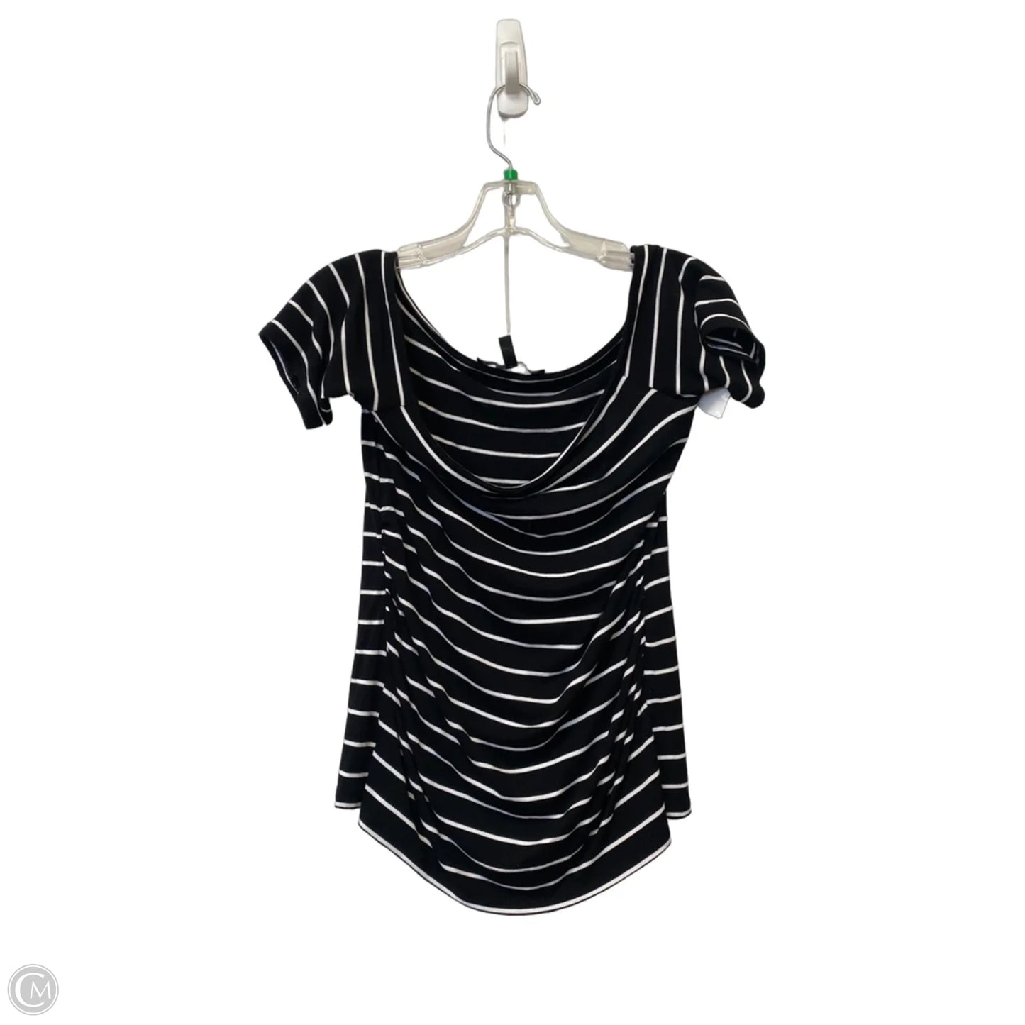 Top Short Sleeve By White House Black Market In Striped Pattern, Size: M