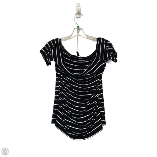 Top Short Sleeve By White House Black Market In Striped Pattern, Size: M