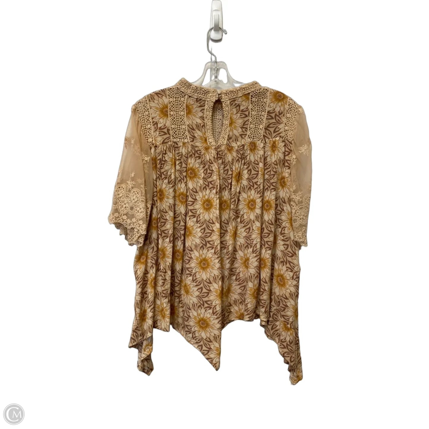 Top Short Sleeve By Gimmicks In Floral Print, Size: L