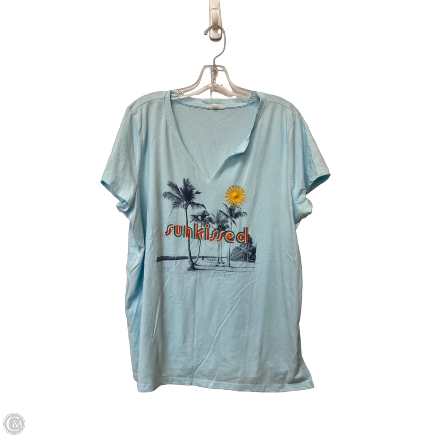 Top Short Sleeve By Maurices In Blue, Size: Xxl