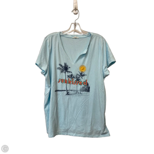 Top Short Sleeve By Maurices In Blue, Size: Xxl