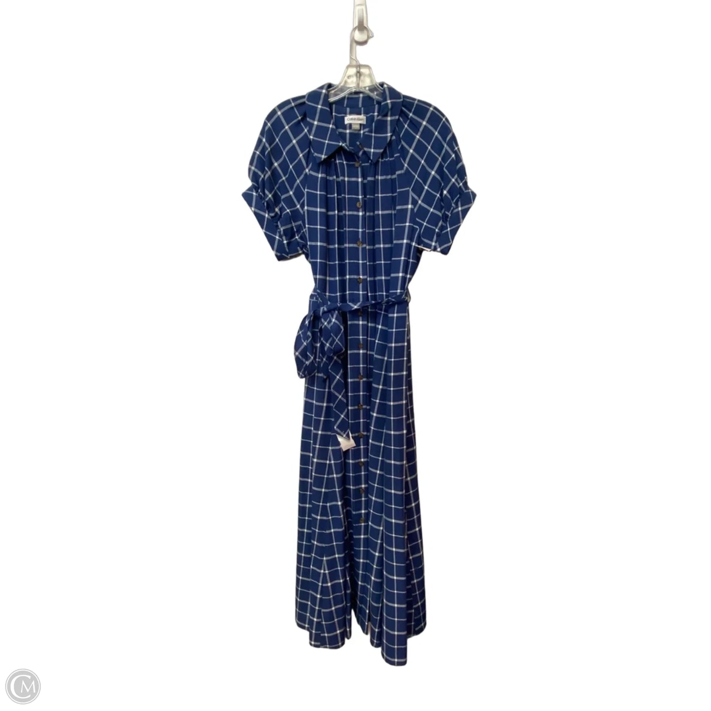 Dress Casual Maxi By Calvin Klein In Blue, Size: 12