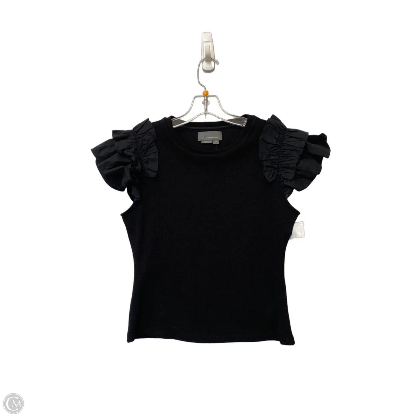 Top Short Sleeve By Anthropologie In Black, Size: Xs