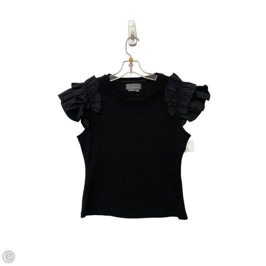 Top Short Sleeve By Anthropologie In Black, Size: Xs