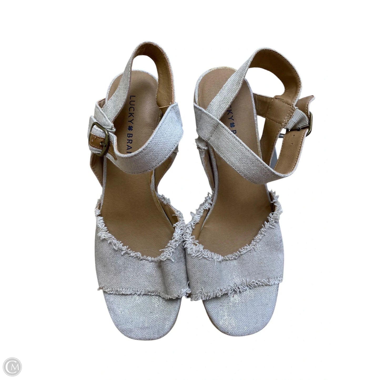 Shoes Heels Wedge By Lucky Brand In Tan, Size: 8