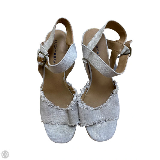 Shoes Heels Wedge By Lucky Brand In Tan, Size: 8